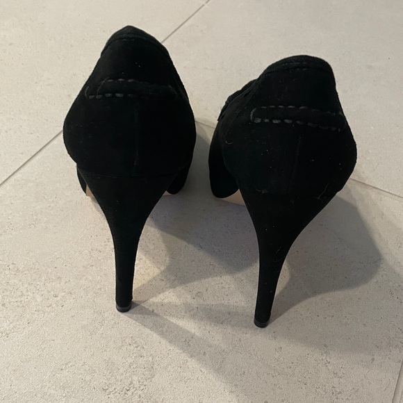 Dolce Vita Bridgette black suede loafer heels - Picture 4 of 7